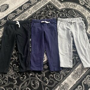 Carter's Lot of 3 Black, Navy, and Gray Joggers Toddler Size 3t